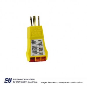 COMPROBADOR DE FALLA DE TOMACORRIENTES 110VCA – AMPROBE PY-2