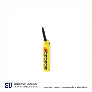 BOTONERA COLGANTE DE FILA UNICA CON 5 BOTONES PULSADORES PARA GRUAS DOBLE VELOCIDAD – PLN05D4