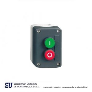 BOTONERA GRIS C/2 PULSADORES ROJO-VERDE 1NA+1NC – XALD213