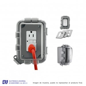 CUBIERTA A PRUEBA DE INTEMPERIE DE 1 MODULO CON CERRADO AUTOMATICO PROFUNDIDAD ESTANDAR MONTAJE HORIZONTAL/VERTICAL – WIU1