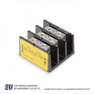 Bloques de terminal de barrera 3P 600VAC/DC Pwr Dist Block 175 AMP CAL 14-4 – 16204-3