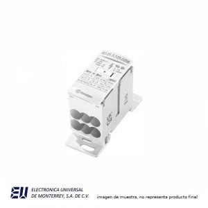BLOQUE DISTRIBUCION 100VAC/1500VDC 125 AMP 8 CONEXIONES 2 ENTRADAS 6 SALIDAS  –  9D0151250206