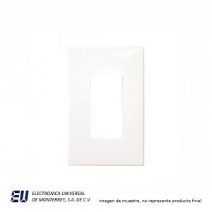 Placa 1 modulo blanco Decorator s/ tornillo – PJS26W