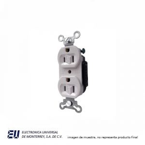 RECEPTACULO DOBLE BLANCO – M5250B