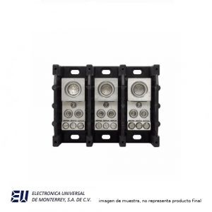 Bloques de terminal de barrera 3P 600VAC/DC Pwr Dist Block CAL 14-2 380 AMPER – 16335-3