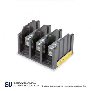 Bloques de terminal de barrera 3P 600VAC/DC Pwr Dist Block 310 AMO CAL 14-4 – 16303-3