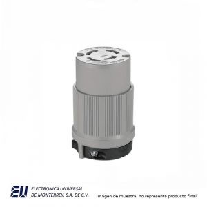 CONECTOR NYLON 20 A 4 POLOS GRIS 120/208V – 7413C