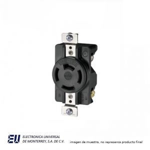 RECEPTACULO SENCILLO 4 POLOS MEDIA VUELTA 20A – 7410B