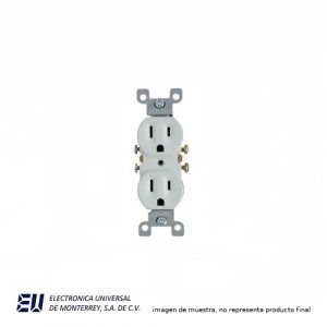 RECEPTACULO DUPLEX BLANCO 15 A 125V 2P 3H – 270W