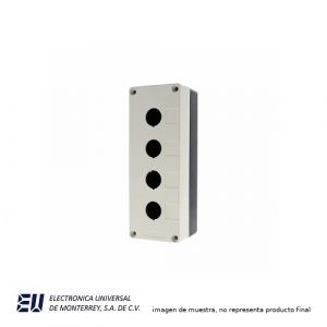 CAJA PLASTICA GRIS 4 BARRENO /4 HOYOS – SALM04G