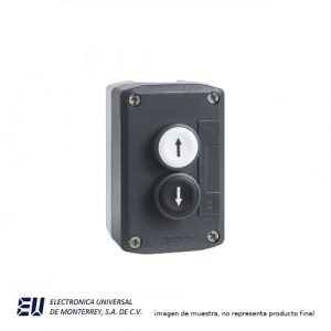 BOTONERA GRIS C/2 PULSADORES NEGRO-BLANCO FLECHA 2NA – XALD222