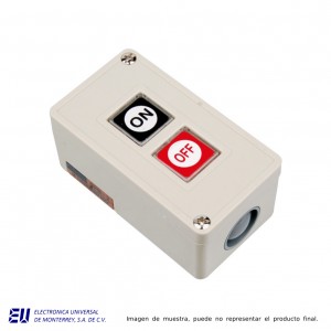 Interruptor tipo botonera de PLÁSTICO 3 Amp, 3 Polos. ON-OFF – CPB-2