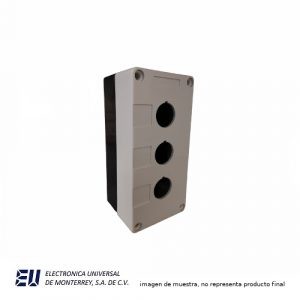 CAJA PLASTICA GRIS 3 BARRENOS/HOYOS – HSALM03G