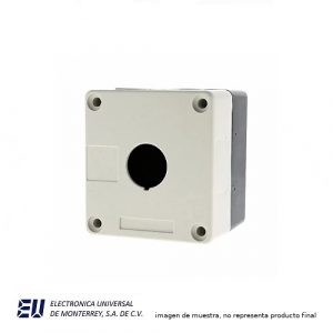 CAJA PLASTICA GRIS 1 BARRENO/HOYO – SALM01G