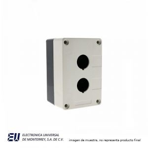 CAJA PLASTICA GRIS 2 BARRENOS/HOYOS – SALM02G-2