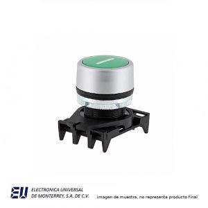 BOTON PULSADOR VERDE 22MM + CLIP – PPRN2CL
