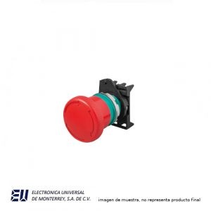 BOTON DE HONGO ROJO PLASTICO CON TRABA 22MM – PPFN1R4N
