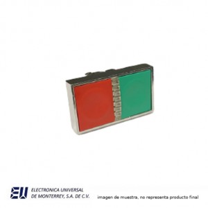 BOTON PULSADOR  ROJO/VERDE BANDERA  22MM METALICO – LAY50-22SKB-RV