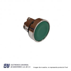 BOTON PULSADOR  VERDE 22MM METALICO – HLAY50-22SKB-G