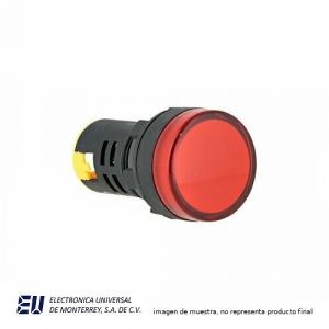 ZUMBADOR 22MM ILUMINADO ROJO 120V – AD16B22DSR120