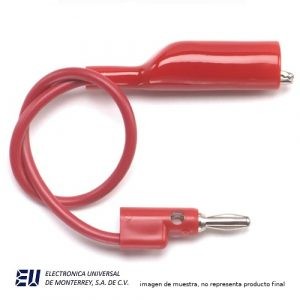 CONECTOR CAIMAN A BANANA MACHO 60″ ROJO – POMONA 1166-60-2