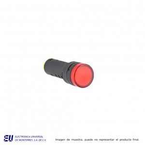 LED INDICADOR DE 16MM, ROJO EN 24V – AD16B-16D-R