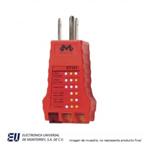 PROBADOR DE TOMACORRIENTE ST101 P/120VCA BLES – MW ST-101